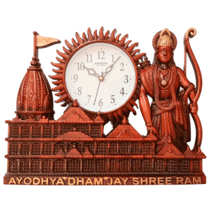 Ayodhya Dham Shri Ram Decorative Wall Clock with Temple Design
