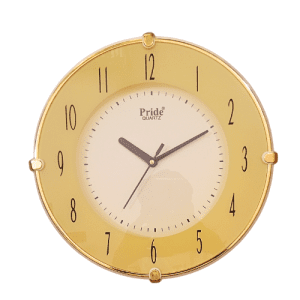 Elegant Golden Round Wall Clock