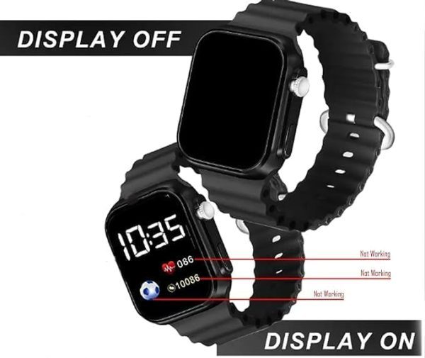 Digital Dial Waterproof Smart Design LED Display Kids - Image 3