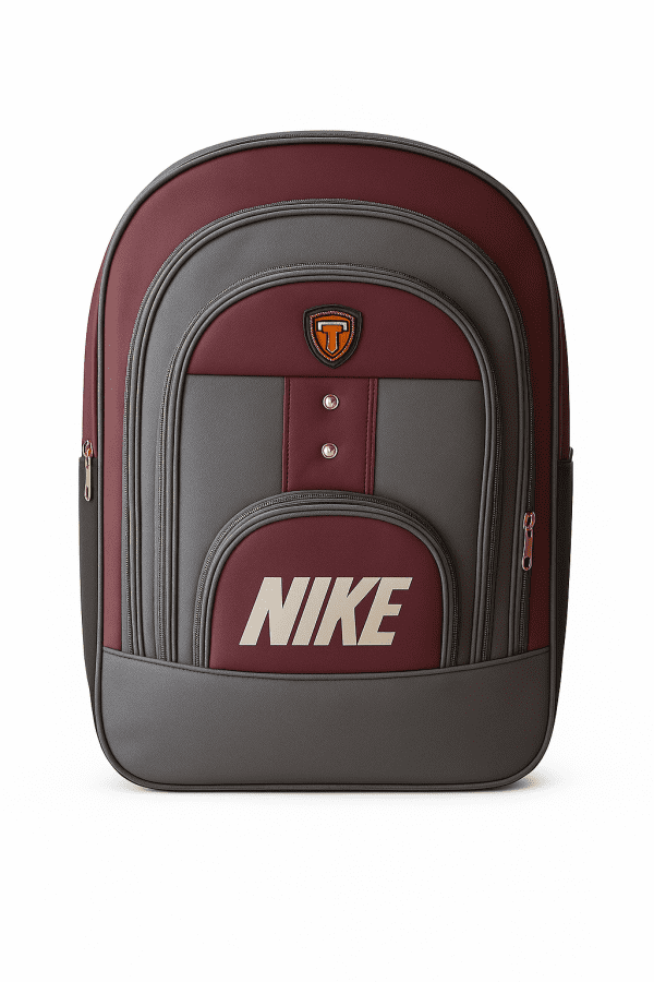 Nike Stylish Grey & Maroon School and Travel Backpack