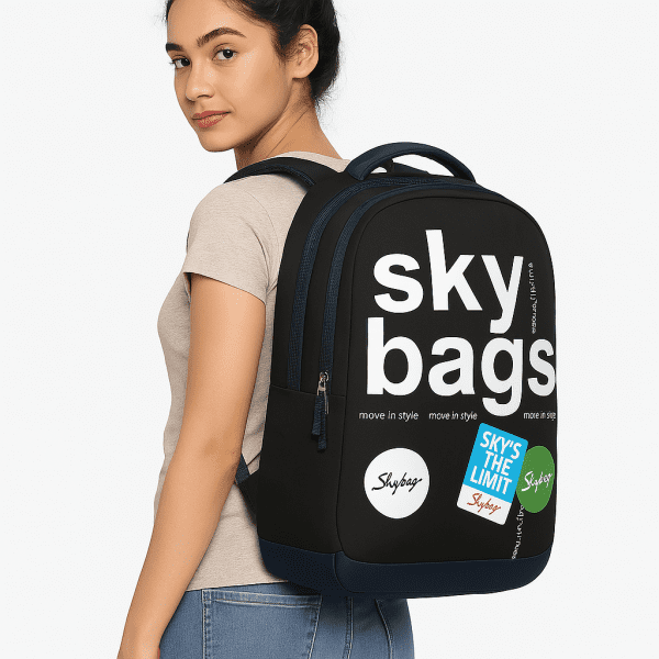 Skybags Black Stylish School & Travel Backpack