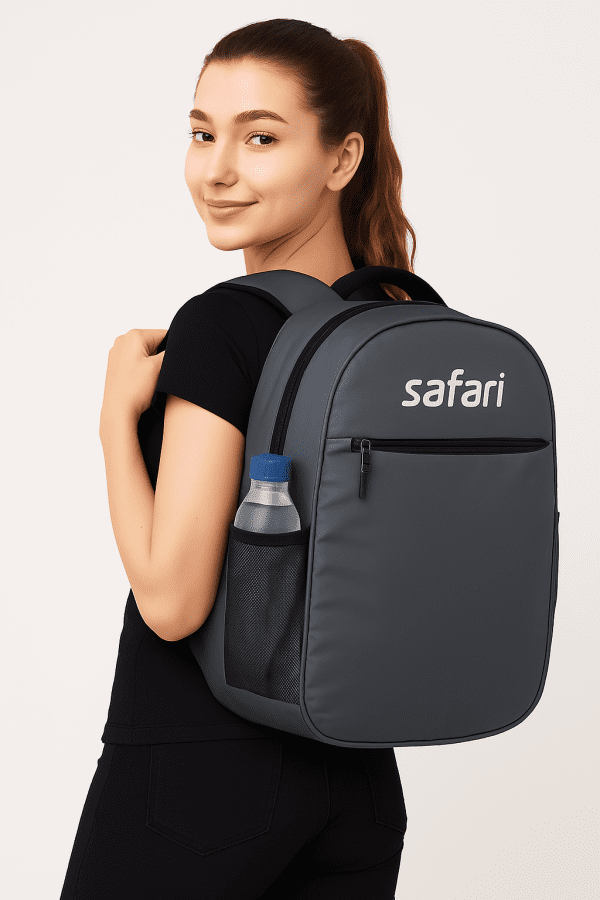 Safari Grey Casual Backpack for Men & Women - Image 2