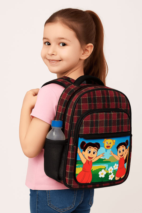 Colorful Cartoon Print Kids' Backpack - Image 2